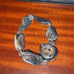 Abalone bracelet silver